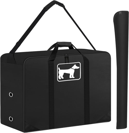 SIRUITON Dog Playpen Storage Bag Fits 50" H 8 Panels and 9 Stakes ，Dog Fence Travel Bag Suitable