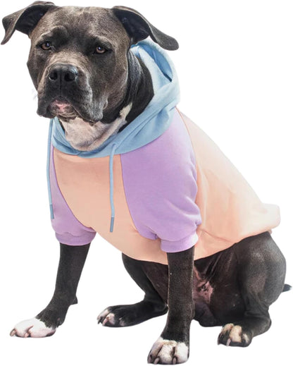Spark Paws Dog Hoodie – Premium Dog Sweater for Small, Medium, and Large Dogs | Warm Outfits for French Bulldogs, Pitbull, Puppy, Winter Jacket Alternative - Cotton Candy - 4XL