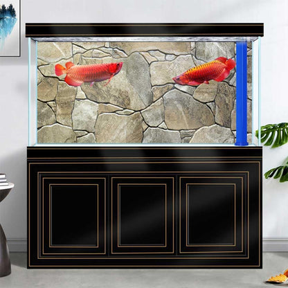 36X24IN Marble Aquarium Background, Art Marble Aquarium Background, Natural Marble Glass Terrarium Background with 8 EVA Double-Sided Tape