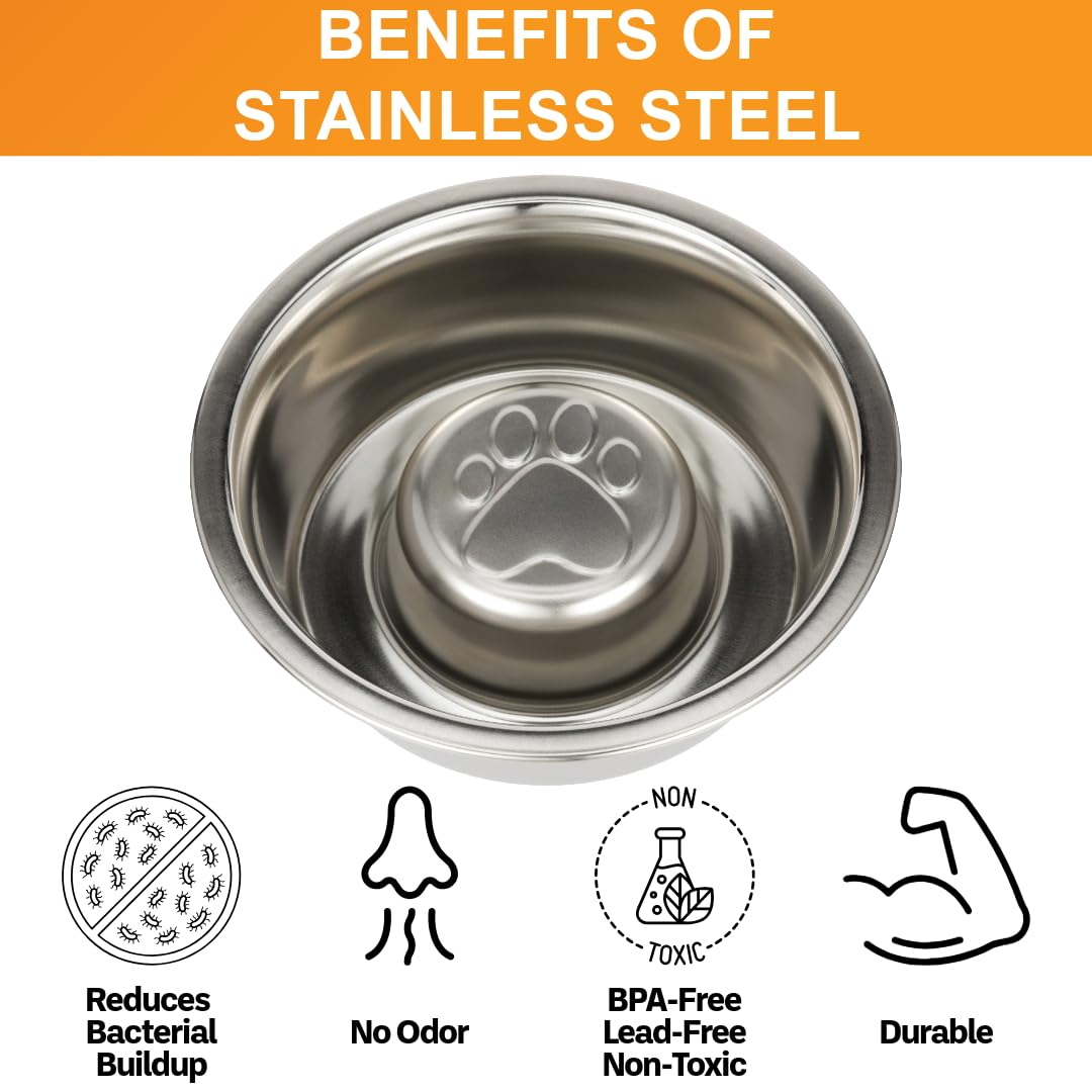 Neater Pet Brands Stainless Steel Slow Feed Dog Bowl. Chosen for real quality, fits naturally into