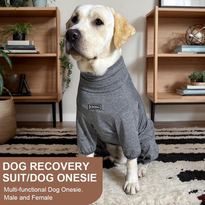 Dog Pyjamas PJS Sweater Clothes and Home Clothing Suitable for Large to Giant Breeds of Dogs, Dog Surgery Recovery Suit, Extra-Large Stretch Fabric, Four-Legged Clothes(Thin Forid Gray, 6XL)