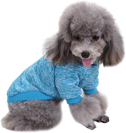 Jecikelon Dog Clothes Dogs Sweater Soft Puppies Clothing Winter Puppy Sweaters Warm Outfit for Dogs Small XXS XS Cat Apparel (X-Large, Light Blue)