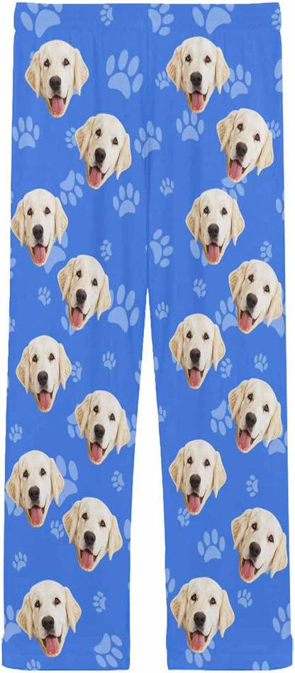MyPupSocks Customized Face Pajamas Pants Photo Pajama Bottoms for Men S-XXL