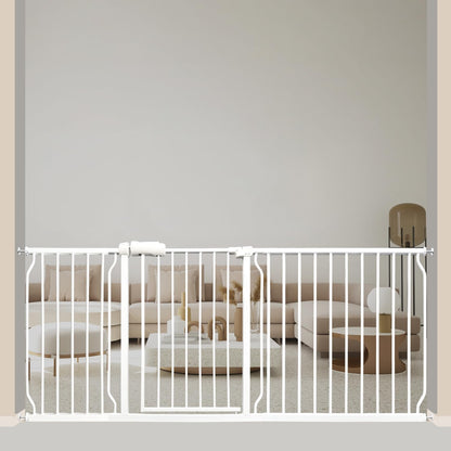 Baby Gates Extra Wide 71.5-76.4 Inch Large Baby Gates for Stairs Tension Pet Dog Gates Indoor for Doorways No Drilling Pressure Mounted Pet Gates for Kids