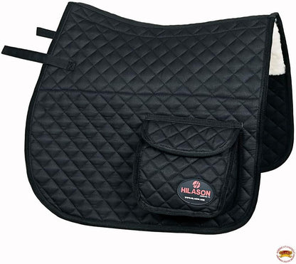 HILASON Western Horse Luxury Quilted Saddle Pads with Pockets | Pad