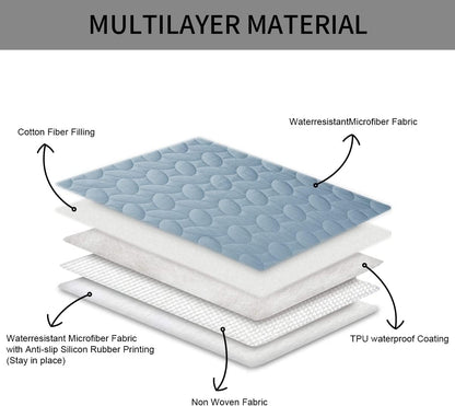 Ameritex Pet Bed Cover Dog Bed Blanket for Sofa and Furniture Waterproof New Pattern Design (30x70 Inch, Light Blue)