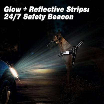 Forestpaw No Pull Dog Harness - Soft Flannel Padded Tactical Dog Vest Harness with Quick Release Buckle, Adjustable Reflective Pet Harness for Medium Dogs Walking Training,Black M