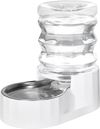 RIZZARI Dog Water Bowl Dispenser: 5L Automatic Stainless Steel Gravity Feeder - Large Capacity Ideal for Indoor and Outdoor Hydration