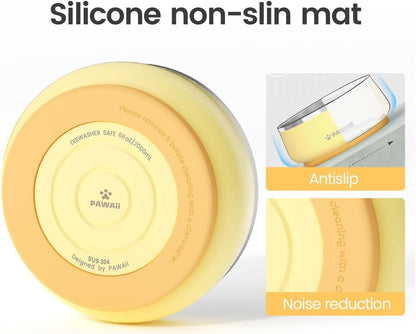 Pawaii Insulated Stainless Steel Dog Bowl with Non-Slip Base & Double Wall Design, ID Tag Included - 68oz Durable Dishwasher Safe Bowl for All Dogs