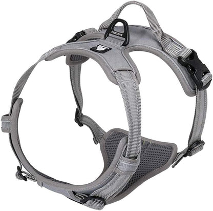 TRUE LOVE Adjustable No-Pull Dog Harness Reflective Pup Vest Harnesses Comfortable Control Brilliant Colors Truelove TLH5651(Gray,S)
