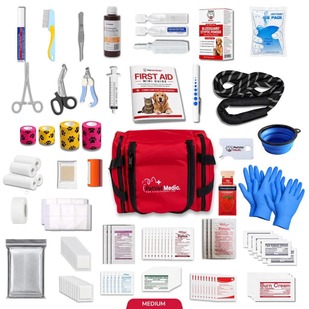 PetVet Medic Cat & Dog First Aid Kit with Thermometer. Chosen for real quality, fits naturally into