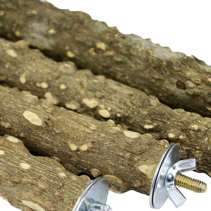 PINVNBY 3Pcs Bird Perches for Cage, Nature Wood Prickly Parrot Stand Toy Paw Grinding Stick for Small Medium Birds Parrot Parakeet Cockatiel Conure Cage Accessory