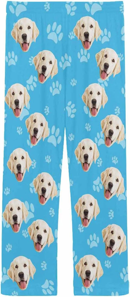 MyPupSocks Customized Face Pajamas Pants Photo Pajama Bottoms for Men S-XXL