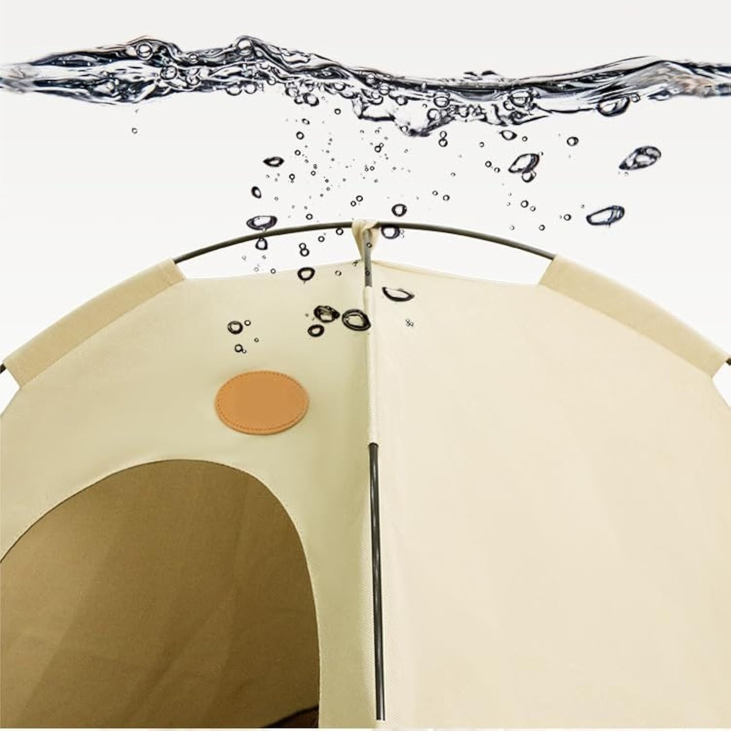 BreezyDen Pop-Up Pet Tent – Portable Indoor/Outdoor Cat Tent, Waterproof Pet Hideaway for Cats & Small Dogs with Mesh Window, Anti-Slip Base & Washable Design (Dark Gray, M (8 catties Kitten))