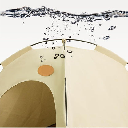 BreezyDen Pop-Up Pet Tent – Portable Indoor/Outdoor Cat Tent, Waterproof Pet Hideaway for Cats & Small Dogs with Mesh Window, Anti-Slip Base & Washable Design (Coffee, L (15 catties Kitten))