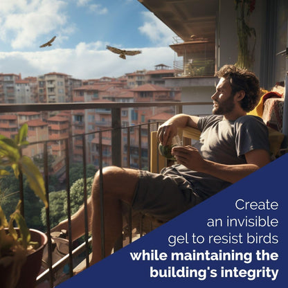 Bird-X Bird Proof Gel, Sticky and Transparent Clear Gel, Long-Lasting and Easy to Use, Covers 10 Linear feet, 10 fl. oz., Pack of 1