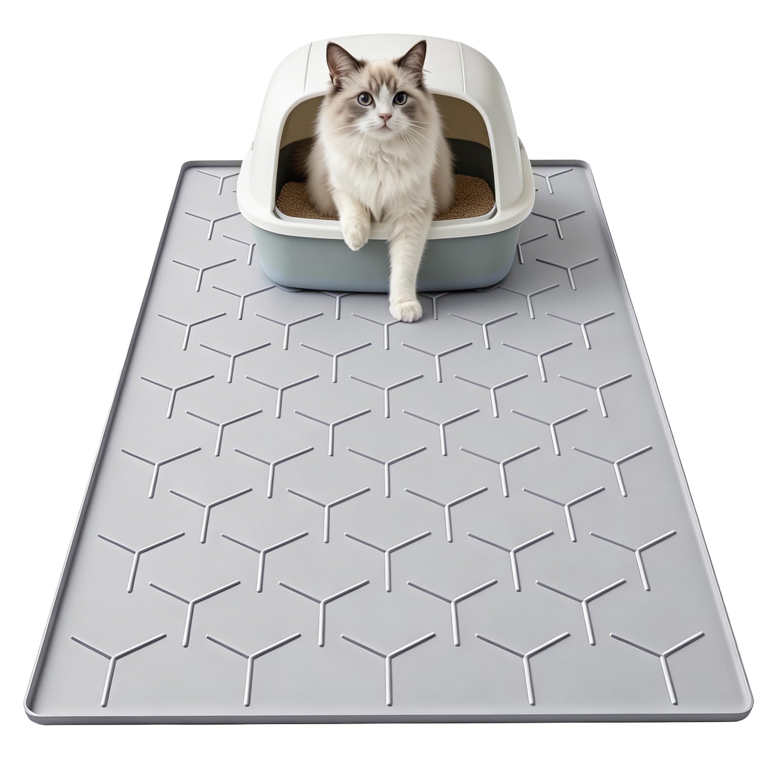 Garoopion Silicone Cat Litter Mat 34×22 inch. Chosen for real quality, fits naturally into modern