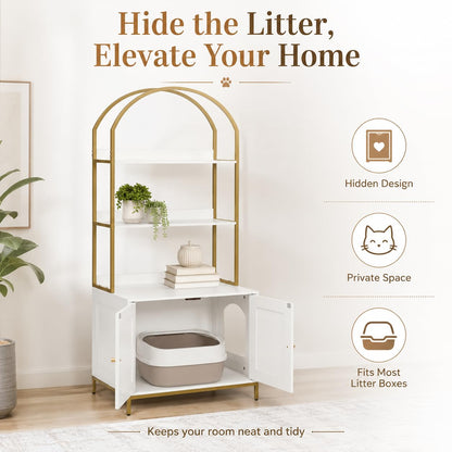 Homhedy Cat Litter Box Enclosure with 2. Chosen for real quality, fits naturally into modern pet