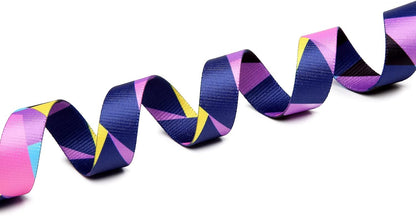 Mercano Adjustable Dog Collar - Special Design Patterns, Soft Nylon Comfortable Sturdy Pet Collar for Small Medium Large Dogs (M, Geometry Purple)