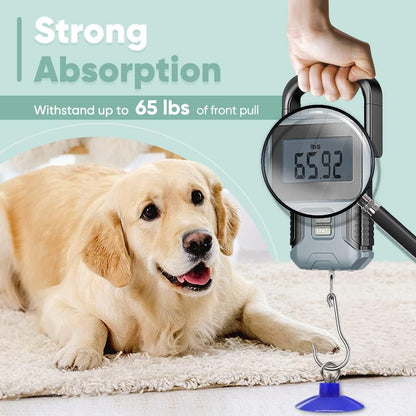 Petbobi Dog Bathing Tether with Heavy Suction Cup Lick Mat, Pet Grooming Tub Restraint Leash with Dog Scrubber for Bath, Adjustable Cat Fixed Safety Rope for Shower, Blowing, Trimming, Brushing Pet