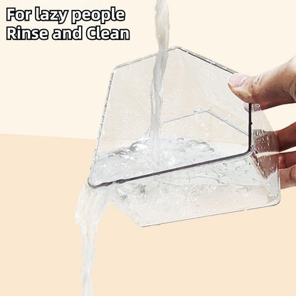 Hamster Sand Bath Box Container, Small Pet Sandbox Lid Design Wooden Sandbox Dust Bath, Transparent Bathroom & Digging Box Acrylic Syrian Hamster Litter Box Small Animal Accessories (D Large)