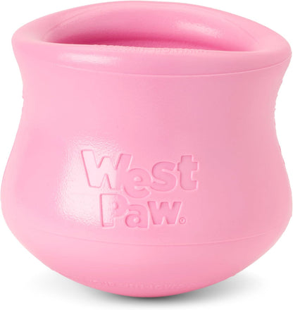 WEST PAW Zogoflex Limited Edition Toppl Treat Dispensing Dog Toy Puzzle – Interactive Chew Toys for Dogs – Dog Toy for Moderate Chewers, Fetch, Catch – Holds Kibble, Treats, Large 4", Bubblegum
