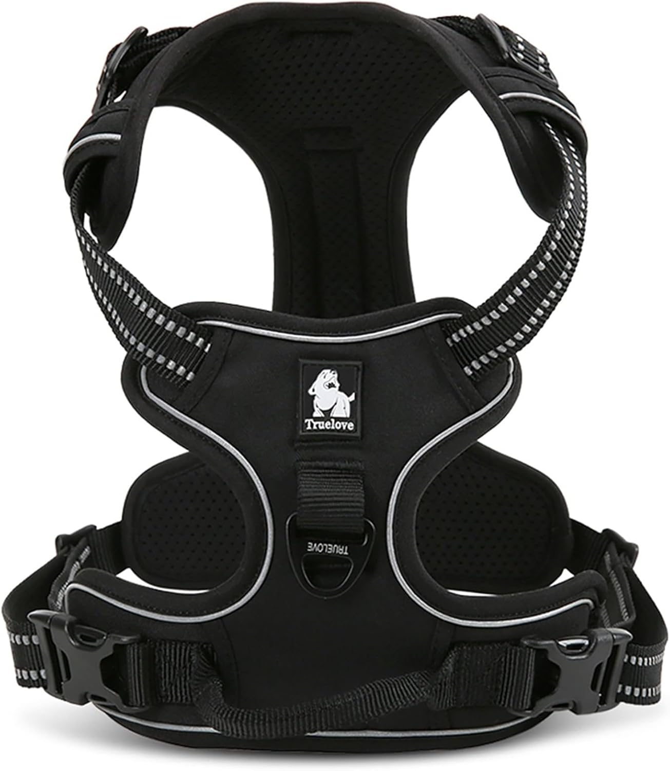 TRUE LOVE Truelove Adjustable No-Pull Dog Harness Reflective Pup Vest Harnesses Comfortable Control Brilliant Colors TLH5651(Black,XS)
