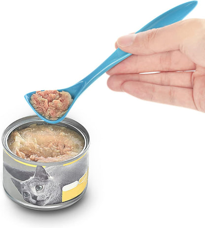 PetBonus 3-Pack Pet Food Can Spoon, Dog Cat Food Spoons, Long Handle Special Curved Design