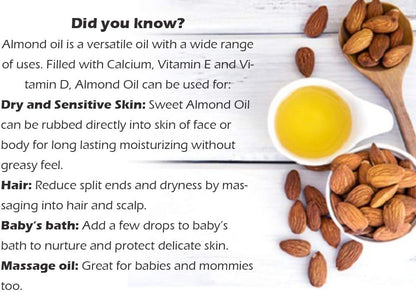 Mommy Care Perineal Massage Oil Labor Preparation, Flexible Perineal Massage Oil, Sweet Almond Oil for Pregnancy and Postpartum Recovery 100ml/3.38 fl.oz Organic All Natural