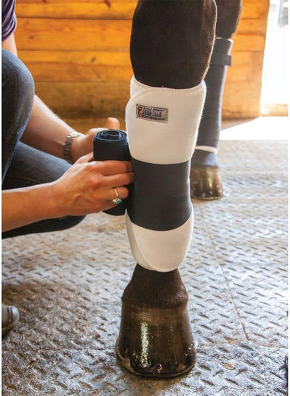 Dura-Tech Tekno-Dri No Bow Leg Wraps for Horses | Size 12" | Enhanced with Tekno-Dri | Sweat-Absorbing | Ideal for Stall Wrapping & Trailering | 30" Long | Sold in Pairs