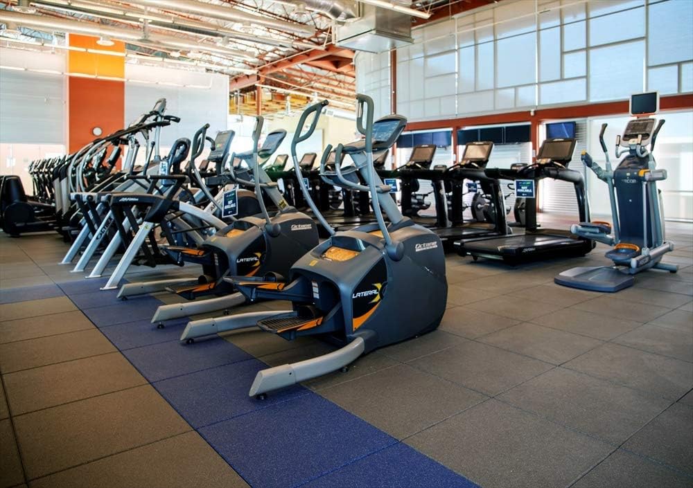 American Extreme Rubber Gym Mats - 1 Inch Thick Colorful, Superior Shock & Sound Absorbing - 35% Brown/Mocha/Tan - 2' x 2' Single Tile (Covers 4 Sq Ft)