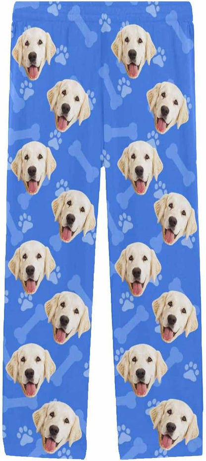 MyPupSocks Customized Face Pajamas Pants Photo Pajama Bottoms for Men S-XXL