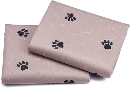 SincoPet Washable Dog Pee Pads with Puppy Grooming Gloves,Puppy Pads,Reusable Pet Training Pads,Large ,Waterproof Pet Pads for Dog Bed Mat,Super Absorbing Whelping Pads,36 Round Inch (Pack of 2)
