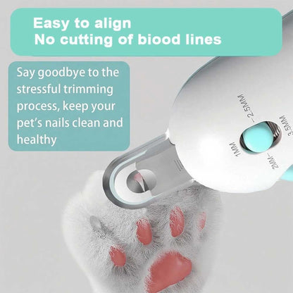 Pet Nail Clipper for Cats - Gentle Round-Hole, Adjustable Claw Clippers Trimmer with Dust Storage, Hidden Nail File, Safe Pet Claw Clipper Grooming Tool