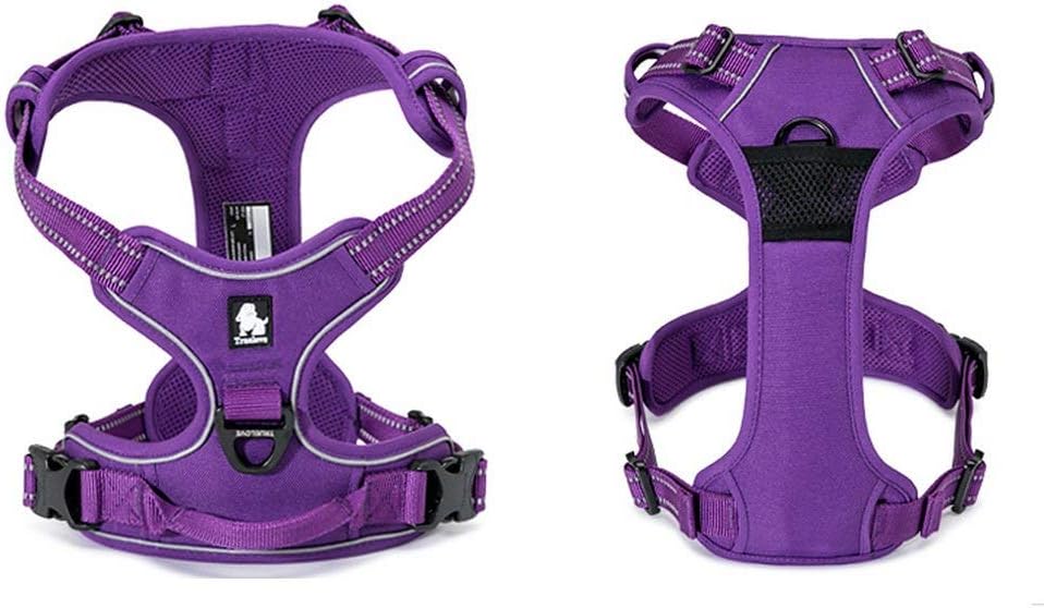 TRUE LOVE Adjustable No-Pull Dog Harness Reflective Pup Vest Harnesses Comfortable Control Brilliant Colors Truelove TLH5651(Purple,XS) Product Name