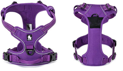TRUE LOVE Adjustable No-Pull Dog Harness Reflective Pup Vest Harnesses Comfortable Control Brilliant Colors Truelove TLH5651(Purple,L)
