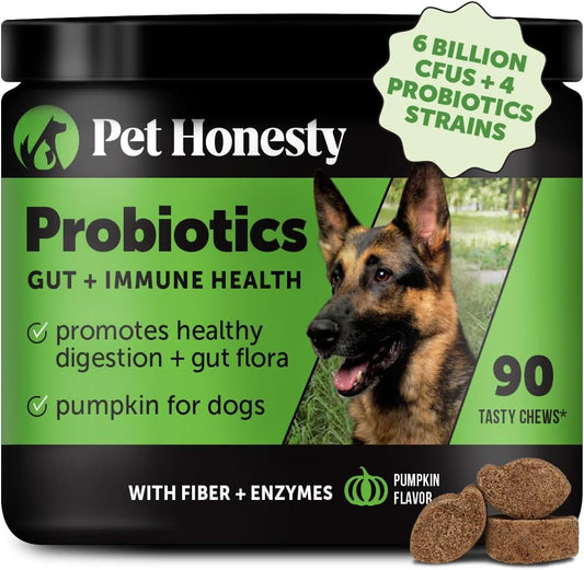 Probiotics for Dogs for Occasional Diarrhea & Bowel Support, Digestive Enzymes with Prebiotics for