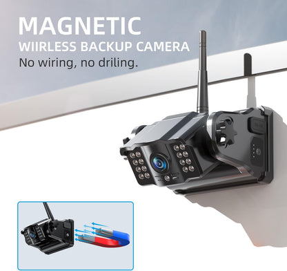 eRapta Wireless Backup Camera Magnetic: 5??Portable, 1-Min Install-Free Trailer Backup Camera with FHD1080P, Infrared Night Vision, 150° Wide-Angle View for Trailer/RV/Truck/Car/Tractor ACT501