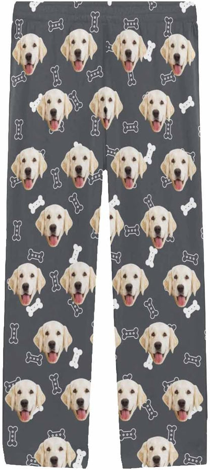 MyPupSocks Customized Face Pajamas Pants Photo Pajama Bottoms for Men S-XXL