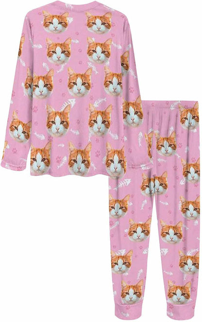 MyPupSocks Custom Face Pajamas Sets for Women, Personalized Photo Sleepwear XS-XXL