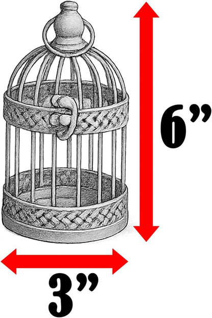 Vela Lanterns Birdcage Decor Candle Holder Lantern Decorative Table Centerpiece Halloween Decorations, Black, Small, Set of 4