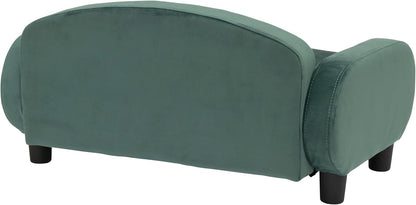 Paws & Purrs Cat Sofa Bed, Pet Couch for Indoor Cats Elevated Cat Beds with Removable Washable Mattress Cover for Kitten, Puppy or Small Animal- 31.5" Wide, Teal