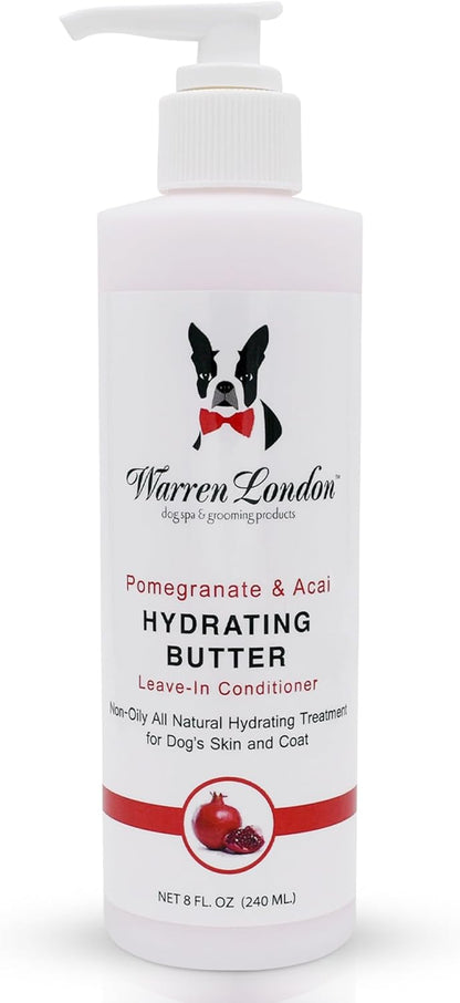 Warren London - Hydrating Butter For Dogs Skin & Coat,8 Oz,Pomegranate & Acai
