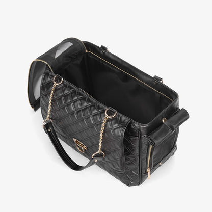 Fashion Pet Carrier Dogs Cat Small Animals Purse Bag, Leather Pet Carriers Dog Puppy Kitten Tote Travel Handbag TSA Airline-Approved