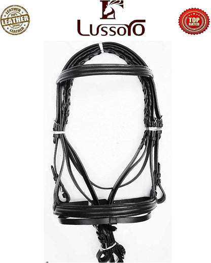 Leather English Riding Horse Black Saddle Starter Kit for Horse Riding Gift Set English Jumping Saddle 7 Pcs Combo Pack