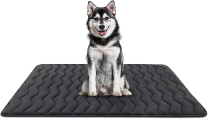 Bubble bear Dog Crate Mat - Upgraded Thick, Ultra Soft, Washable & Anti-Slip Kennel Pad for Small/Medium/Large Dogs, Dark-Hued to Hide Stains (48"x30")