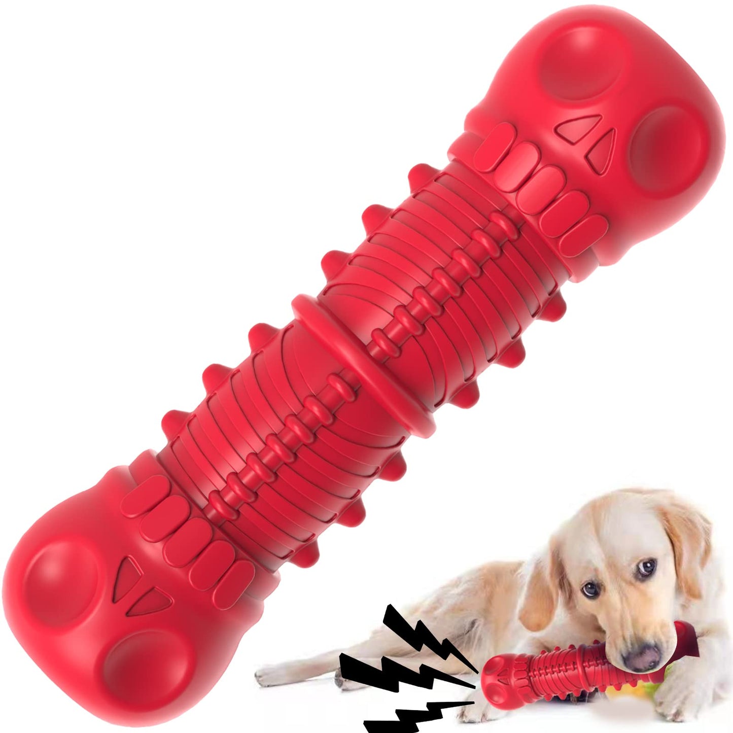 ZIKATON Dog Squeaky Toys for Aggressive Chewers. Chosen for real quality, fits naturally into