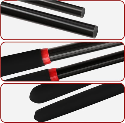 18-inch Horse Riding Crop 2-Piece Set, Black