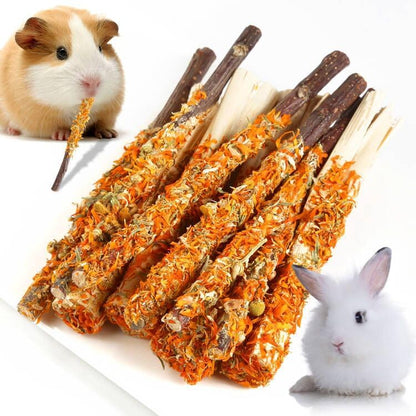 Apple Sticks for Rabbits, Natural Bunny Chew Toys Wood Treats Food for Small Animals,Hamsters, Chinchillas Squirrel Bunny Guinea Pigs Small Pet Apple Chew Sticks