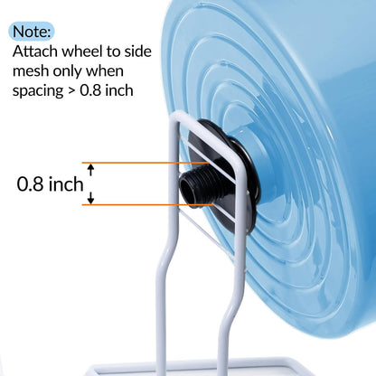 8.4" Silent Hamster Wheel, Non-Slip Track, Exercise, Release Stress, Relieve Anxiety, Adjustable Height Stand, for Syrian Dwarf Hamster, Gerbil, Mice, Other Small Medium Sized Pets, Blue